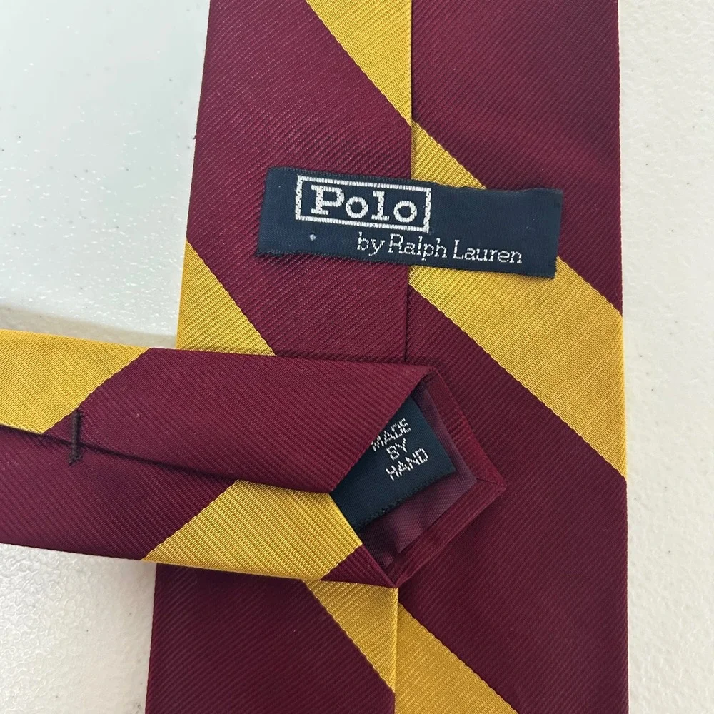 Polo Ralph Lauren repp necktie aesthetic